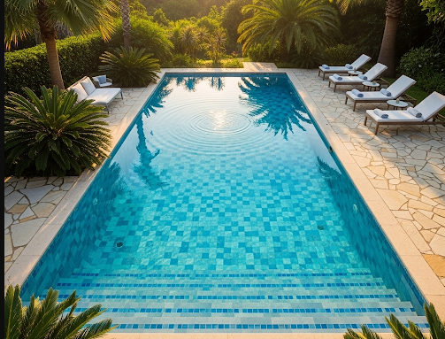 8. couleur de carrelage pour sublimer l'eau de votre piscine